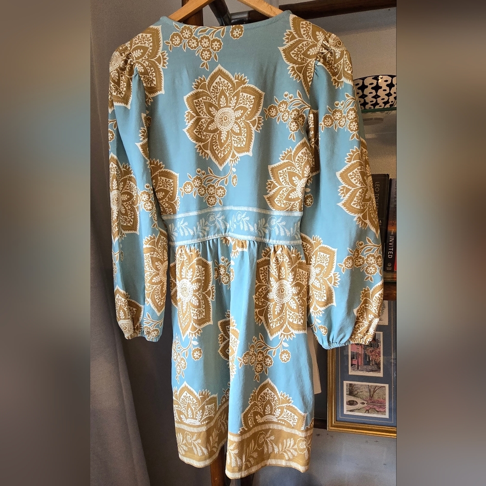 EUC Spartina 449 Diane Jersey Dress Calm Waters Medallion, XS - Picture 4 of 8